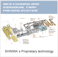 Rice cooking and individual tray packing system